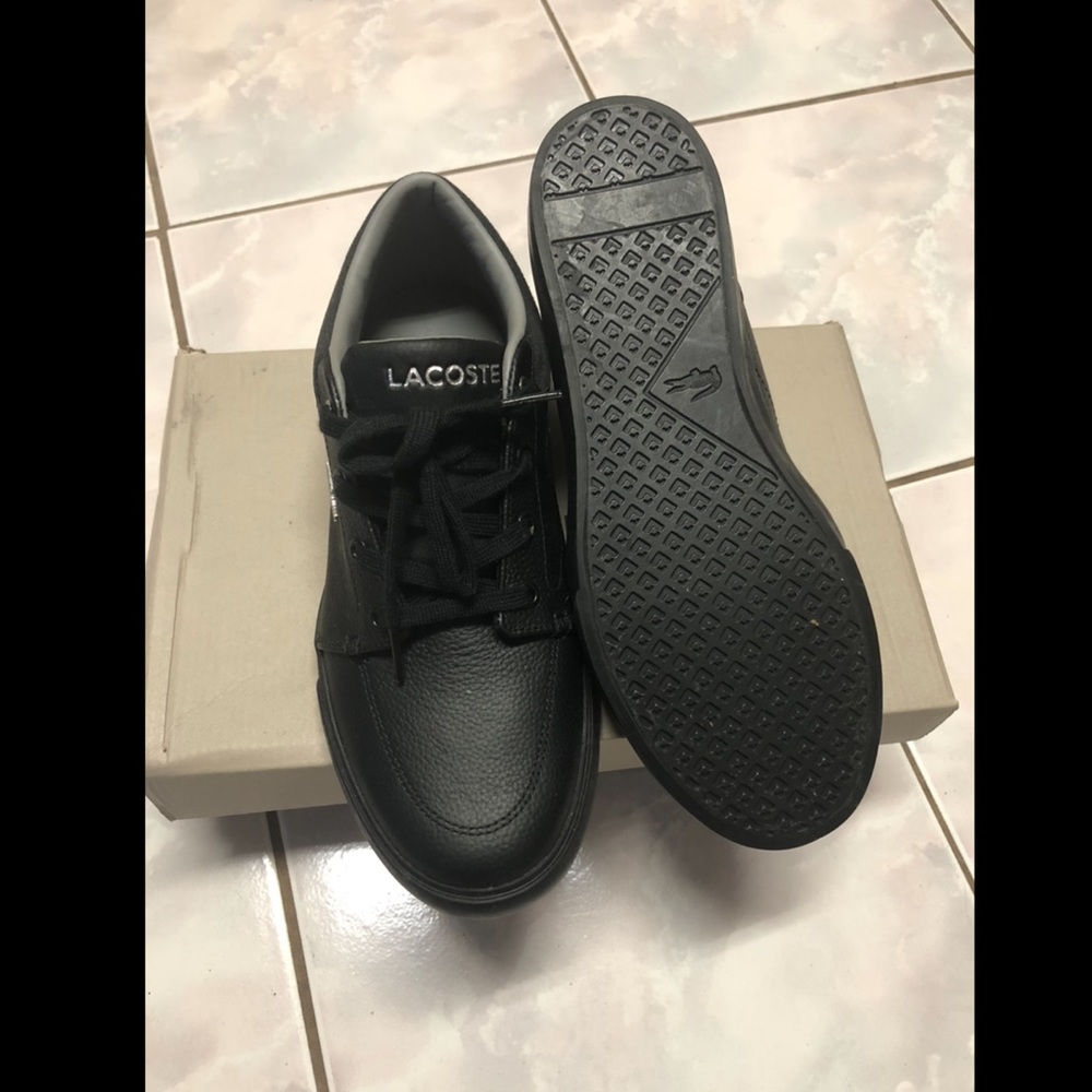 Black Lacoste leather shoes